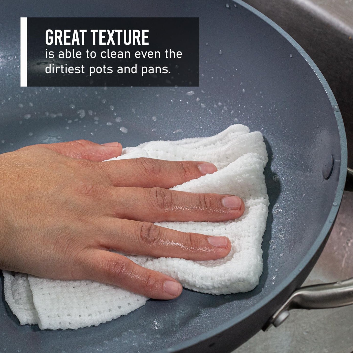 Old Fashion 100% Cotton Dishcloths - Set of 4 Mixed Colors - 4 White -11" x 11"