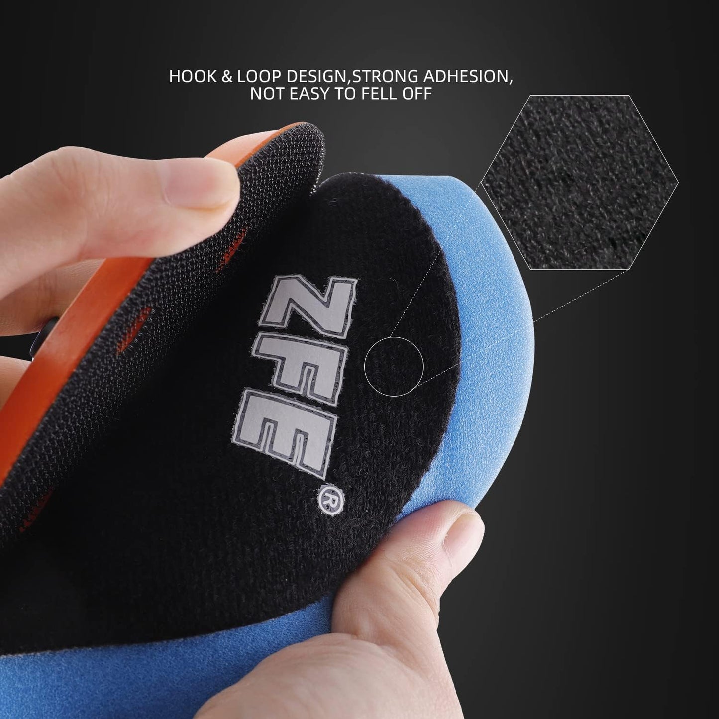 Buffing Polishing Pads, ZFE 7Pcs 5"(125mm) Waffle Foam Buffing Pads Polishing Pads Wool Pad Kit for 5Inch Backing Plate RO/DA/GA Car Polisher Boat Compounding, Polishing and Waxing