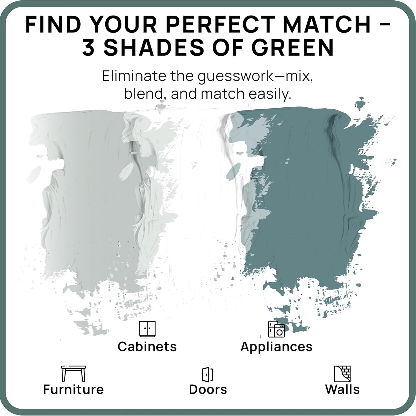 spot. Touch-Up Paint | Matte Finish for Cabinets, Walls, Doors & Furniture | Multi-Tone Green Repair Kit | Quick-Dry, Self-Priming, Low-Odor, Eco-Friendly | No-Sanding or Primer Needed | 3 Pack