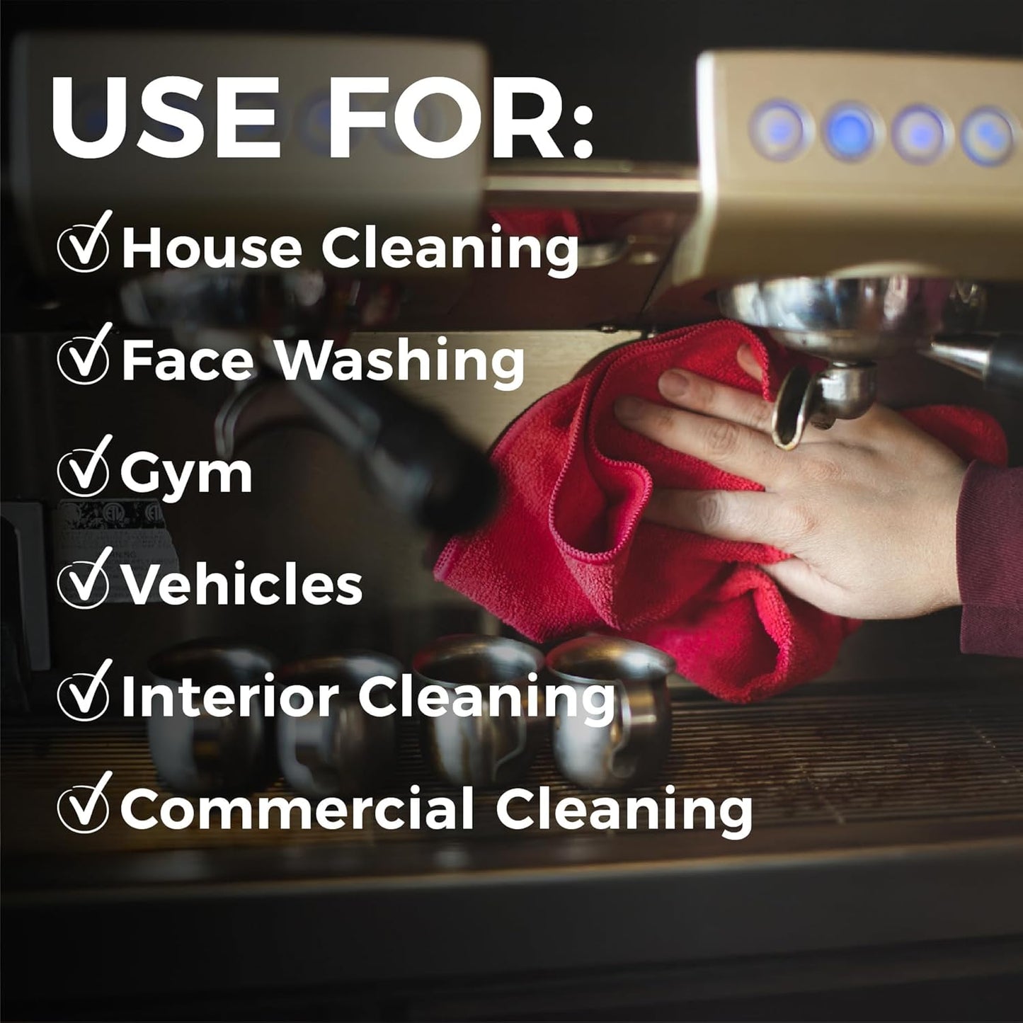 The Rag Company - All-Purpose Microfiber Terry Cleaning Towels - Commercial Grade, Highly Absorbent, Lint-Free, Streak-Free, Kitchens, Bathrooms, Offices, 300gsm, 16in x 16in, Pink (12-Pack)