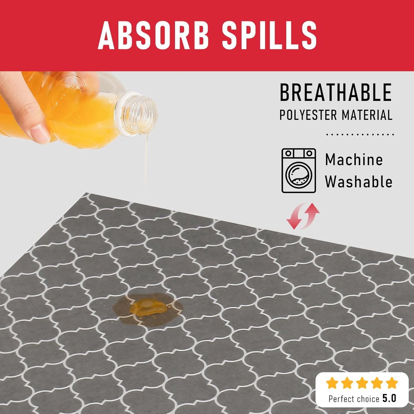 Cooyes Fridge Liners for Refrigerator, Drawer & Shelf Liners for Kitchen Cabinets Non-Adhesive, Breathable Cloth Material, Non-Slip, BPAfree, Machine Washable, Keep Produce Fresh Longer