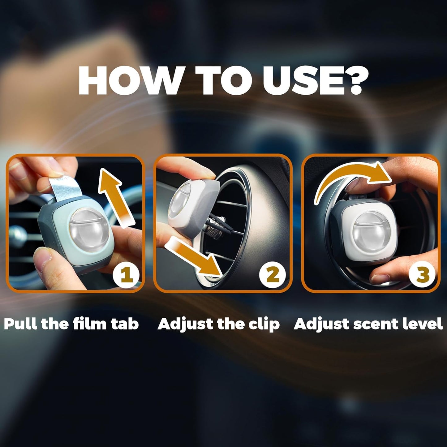 Air Jungles Rest Island Scent Car Air Freshener Clip, 6 Vent Clips, 4ml Each, Long Lasting Air Freshener, Up to 180 Days Car Refresher Odor Eliminator