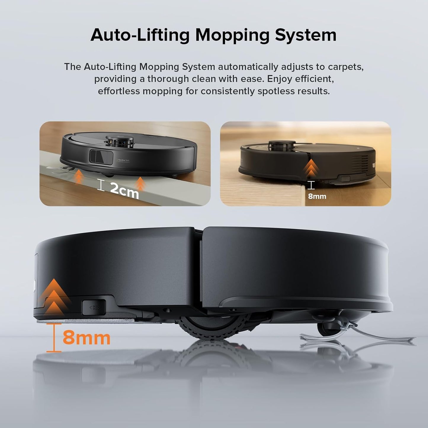 roborock Q10 X5 Robot Vacuum and Mop Combo, 10,000 Pa HyperForce, Dual Anti-Tangle System, Auto Mop Lifting, JawScrapers Brush & High-Intensity Mop, Reactive Tech Obstacle Avoidance, PreciSense LiDAR