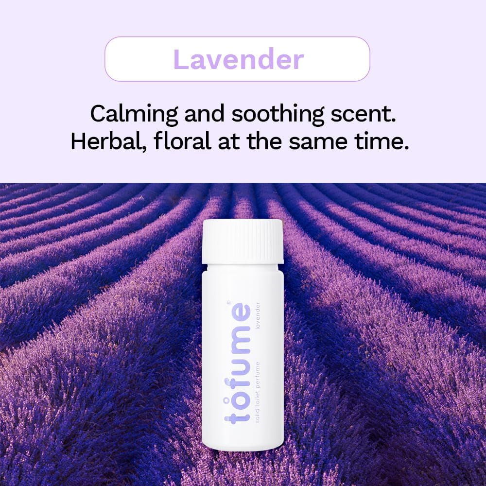 Effervescent Bathroom Air Freshener - Floral Lavender - Toilet Deodorizer, Bathroom Odor Eliminator, Toilet Freshener, Flushable Air Freshener Toilet Tablets, 3 Pack (90 Tablets)