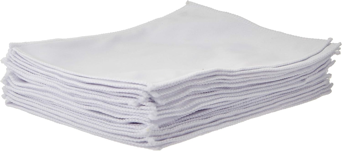 20 Bulk 7" x 5" Blank Tech Cleaning Micro-Fiber Cloths - Ready for Heat Press or Sublimation on One Side (Grey Plush on Back)