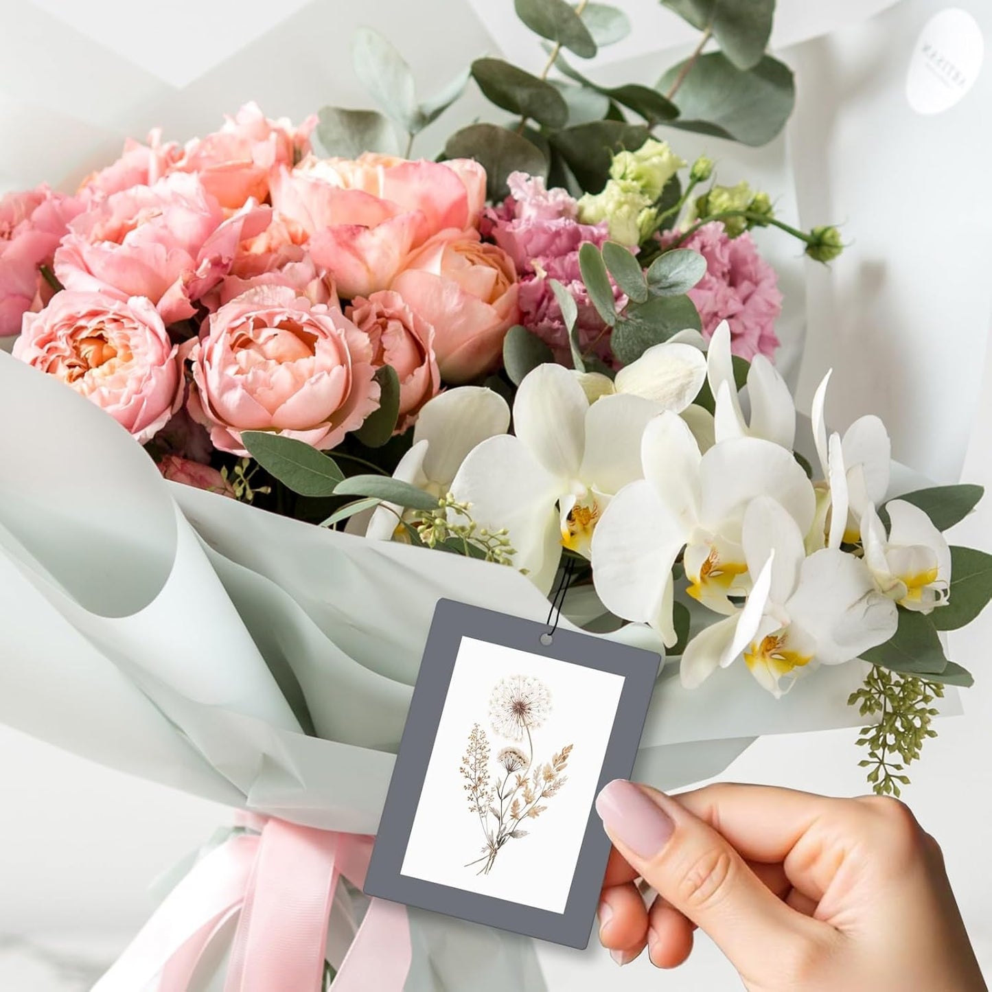 Vintage Rustic Floral Car Air Freshener 4 Pcs, Neutral Cottagecore Flower Hanging Scents Air Freshener for Women Girls Gifts, Retro Floral Scented Car Accessories Decor for Room Closet Drawer