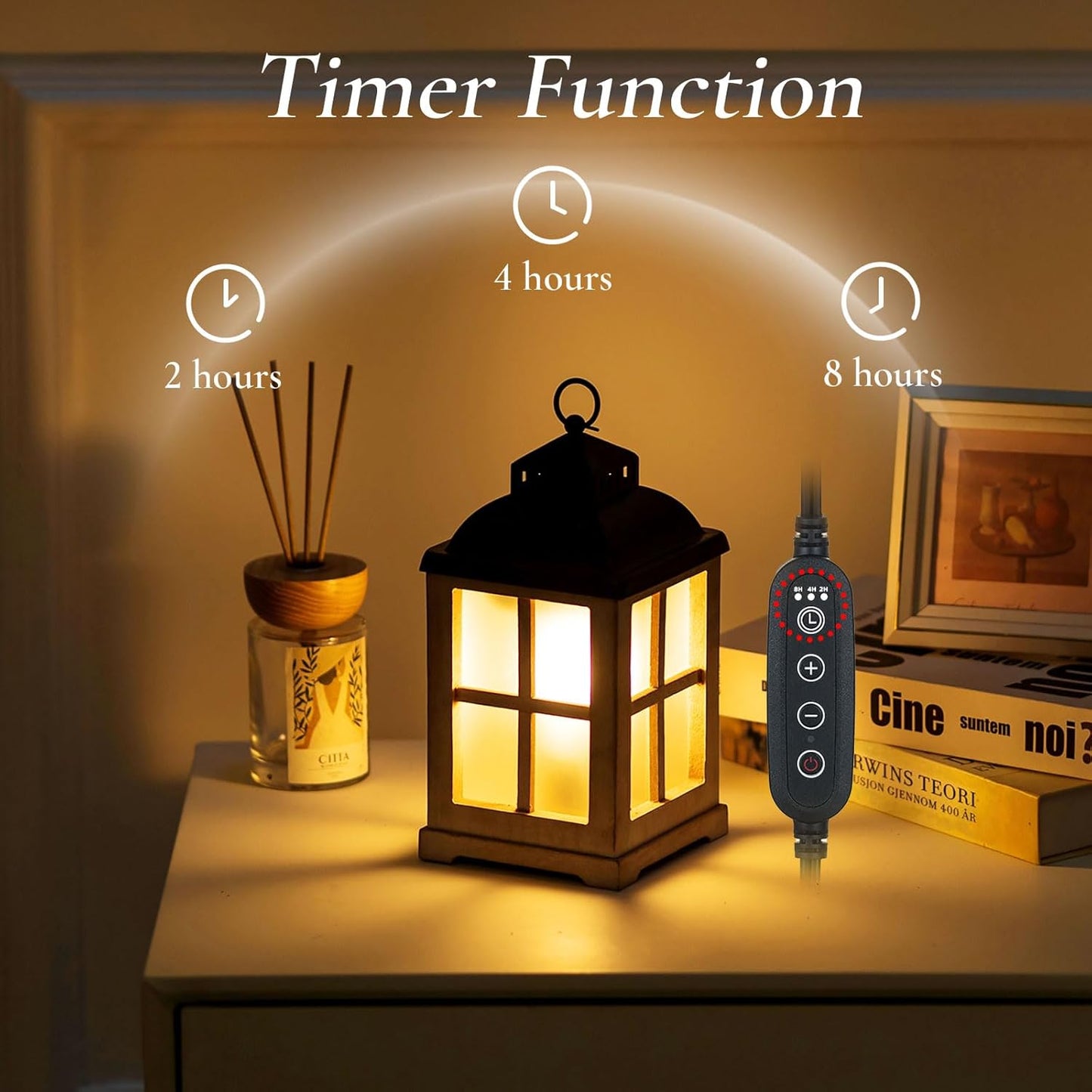 Wax Melt Warmer with Timer: Farmhouse Lantern Candle Warmer Electric Tart Burner with Lid for Scented Wax