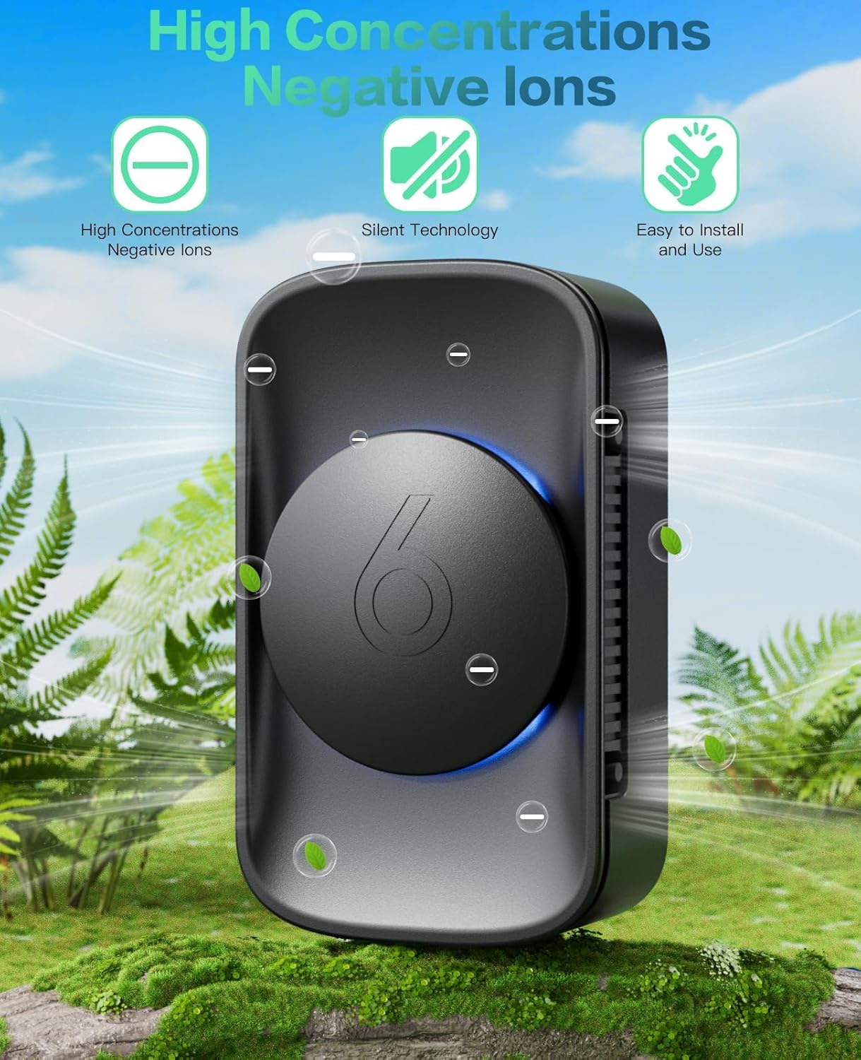 Air Ionizers for Home (3 Pack), Negative Ion Generator, Quiet Air Freshener for Bedroom Kitchen Office,Portable Plug in Air Filter Odor, Smoke Dust, Pets, Eliminator, Mini Air Cleaner