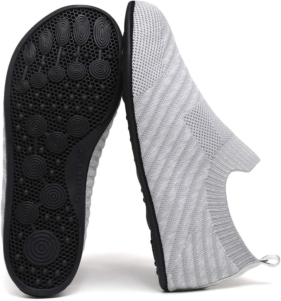 QZKDM Lightweight Slip on Grip Indoor House Slippers Barefoot Non Slip Home Exercise Yoga Shoes for Men Women