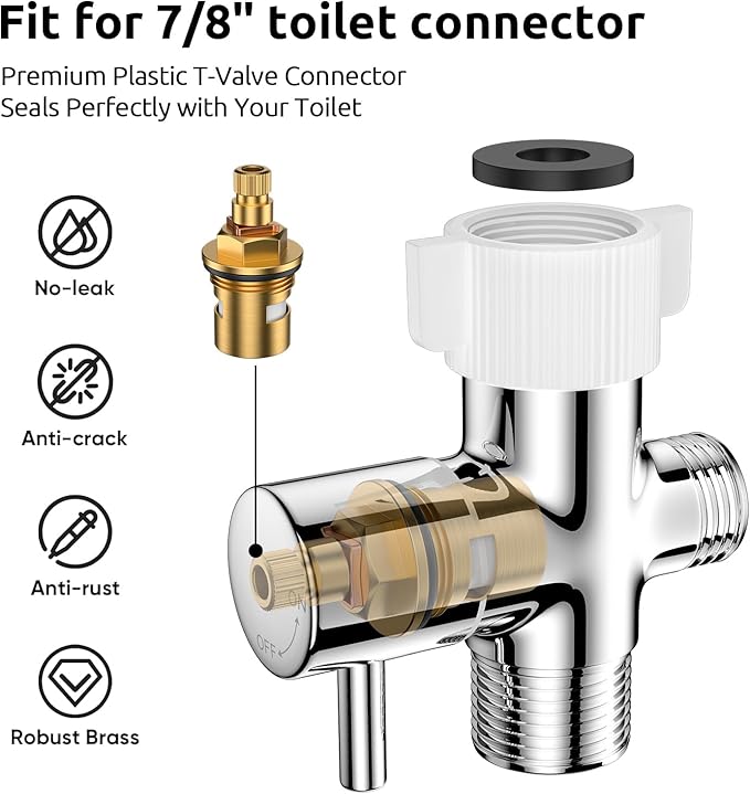 Arofa Hands-Free Handheld Bidet Sprayer for Toilet, Dual Control Mode Spray Handheld Bidet with Adjustable Water Flow, Bidet Toilet Sprayer with Bidet Hose for Feminine Wash