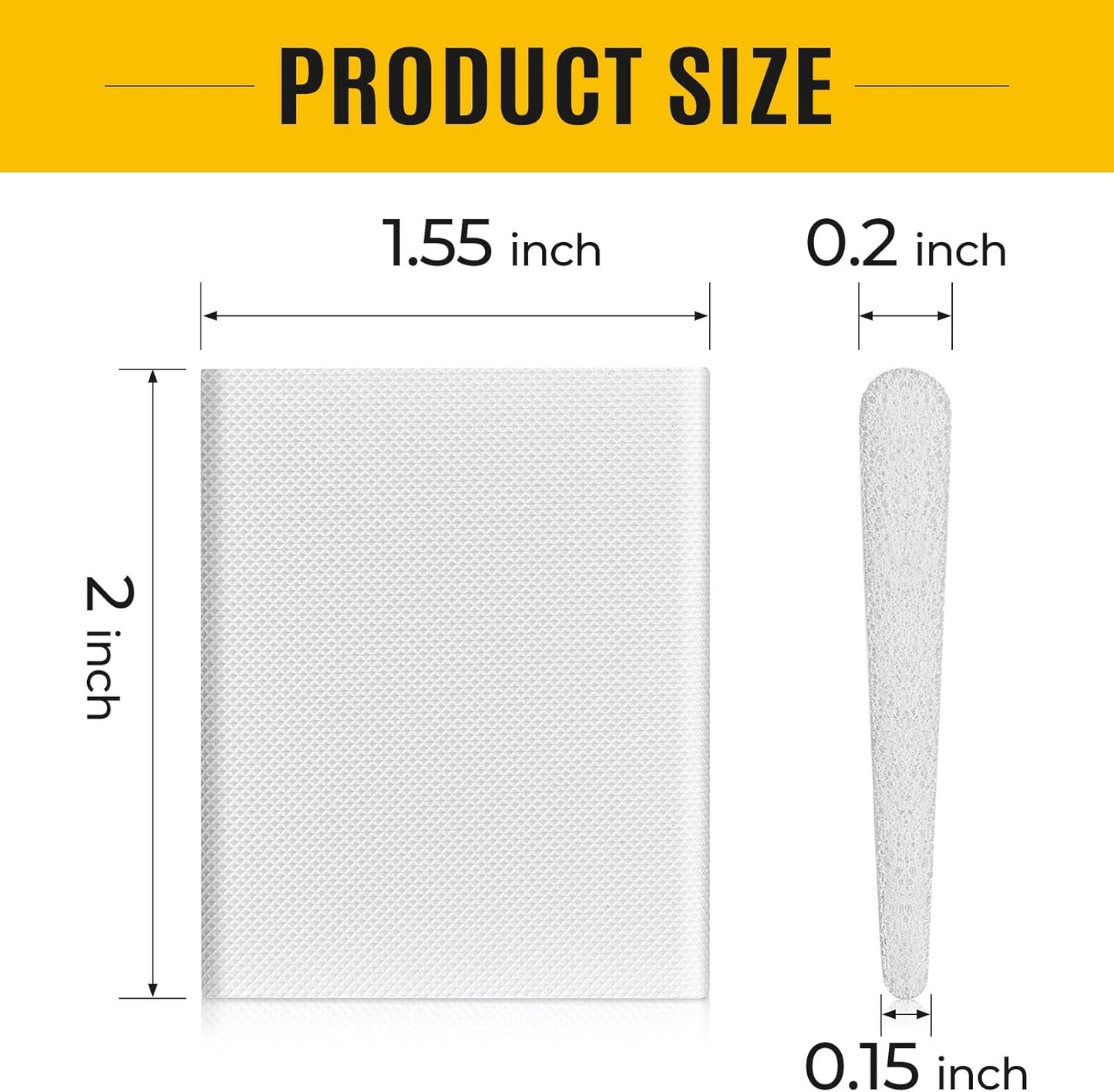 Zonon 64 Pieces Door Corner Seal Weatherstripping Exterior Door Frame Seal Draft Stopper Adhesive Corner Pads for Weather Stripping and Draft Protection (White)