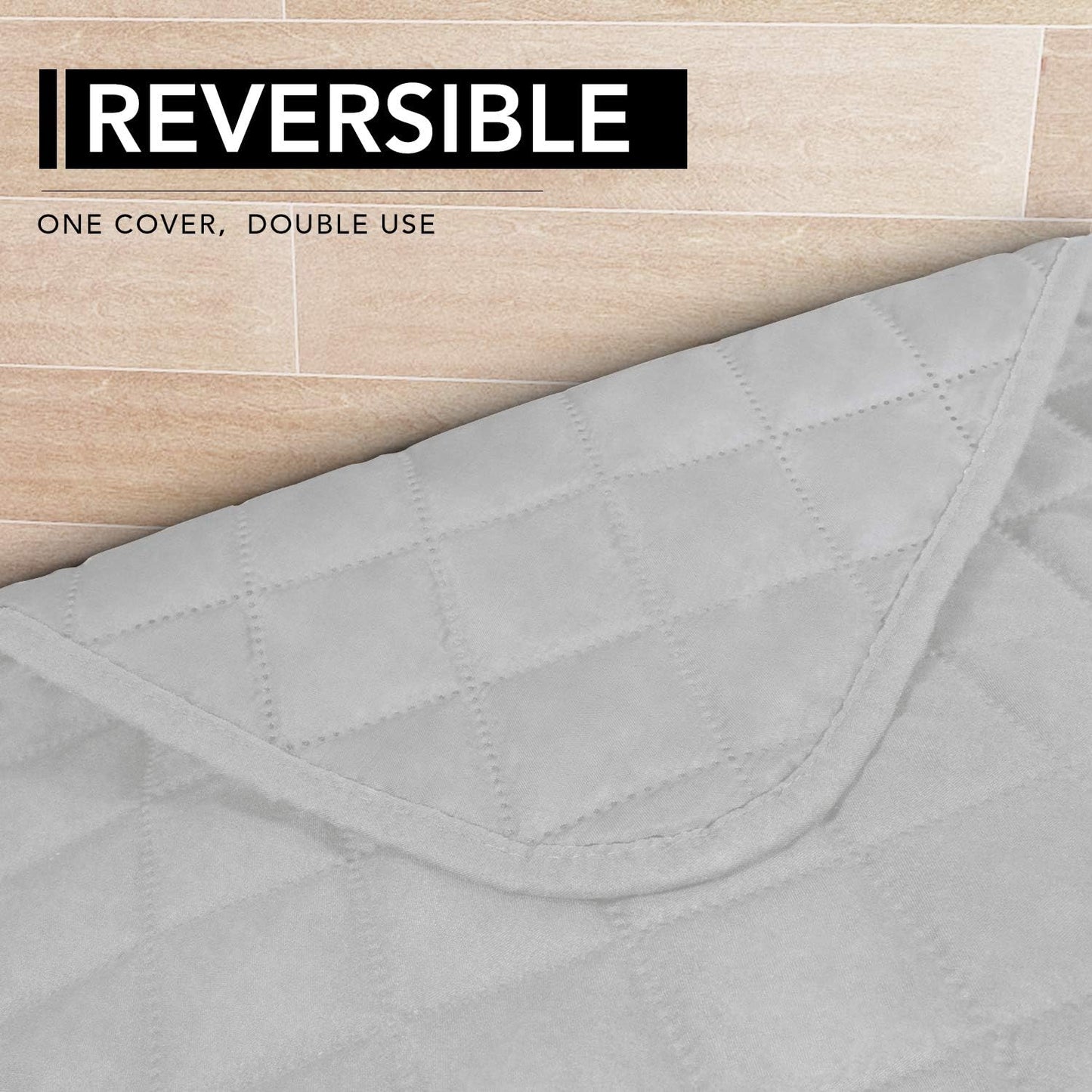 Easy-Going Sectional Couch Covers for Dogs L Shape Sofa Cover Reversible Sofa Slipcover Chaise Lounge Cover Furniture Protector Cover for Pets Dog Cat (42 x 52 inches, Light Gray/Light Gray)