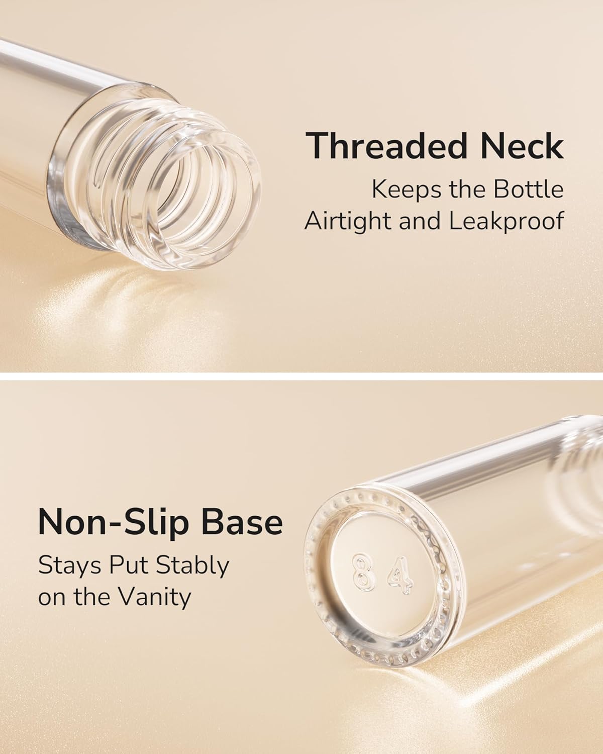 ULG 24-Pack Essential Oil Roller Bottles 10ml, Empty Bottles with Stainless Steel Roller Balls and Waterproof Labels, Clear Roller Balls For Essential Oils