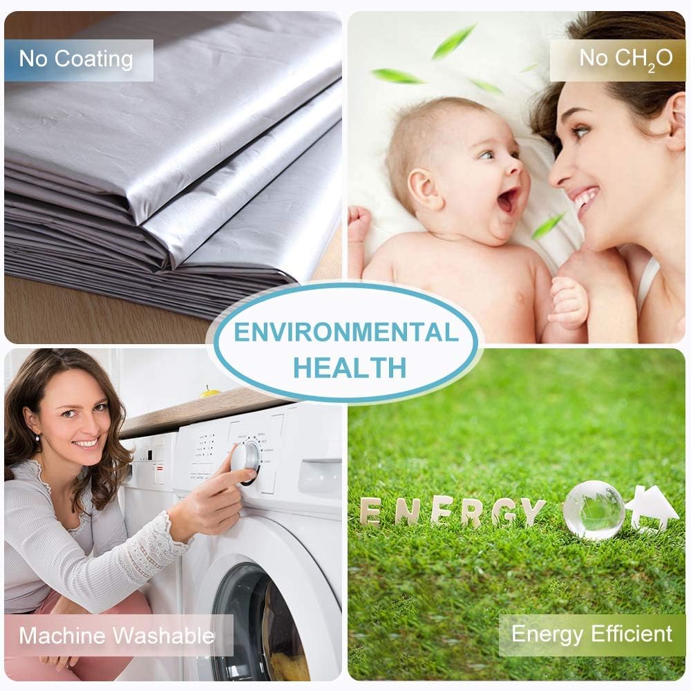 RYB HOME Curtains for Bedroom 84 inches Long, Blackout Thermal Insulating Window Treatment Drapes for Living Room Bathroom Basement Laundry Classroom, W 42 x L 84, Beige, 2 Panels