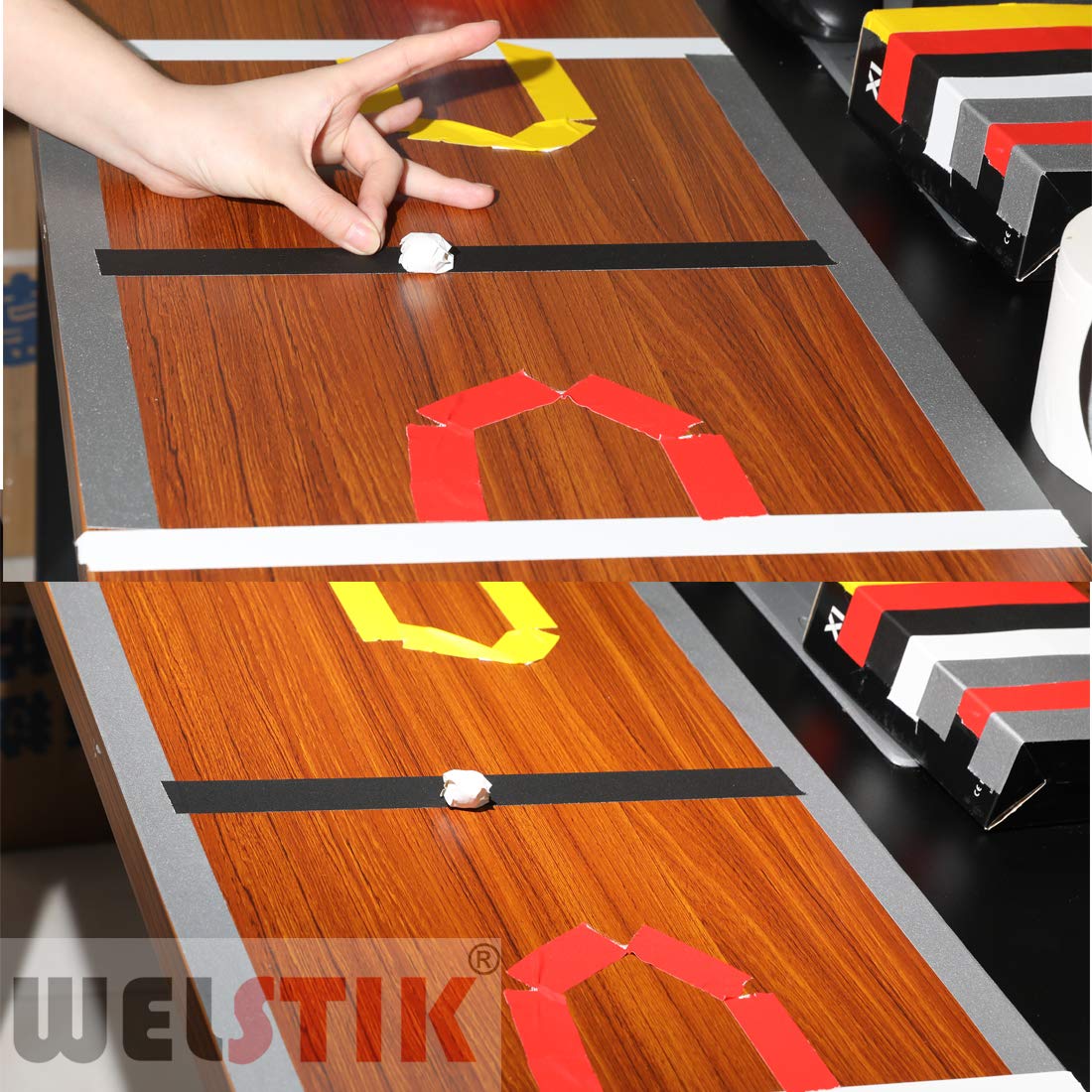 WELSTIK 2 Pack Gaffer Tape Yellow,2" X 33 Yards-10% Longer-Heavy Duty Gaffer Floor Tape Matte Finish for Film Schools, Box-Sealing,Non-Reflective Easy to rip