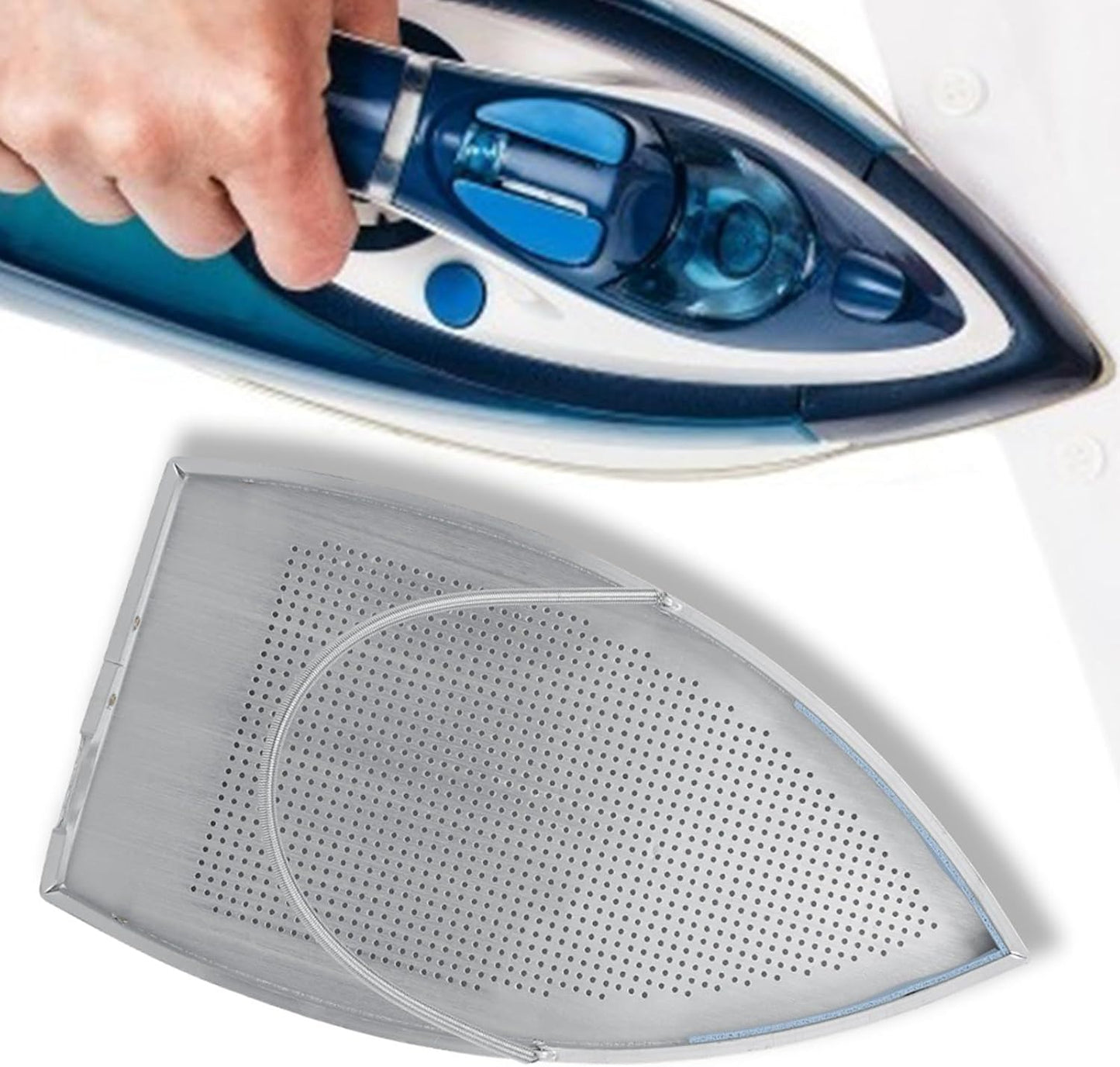 Aluminum Iron Plate Cover,Slick Cover Iron Protector for Ironing,9.1 X 4.84 in Ironing Shoe for Clothes Pressing Prevents Burn Sticking and Iron Plate Protection