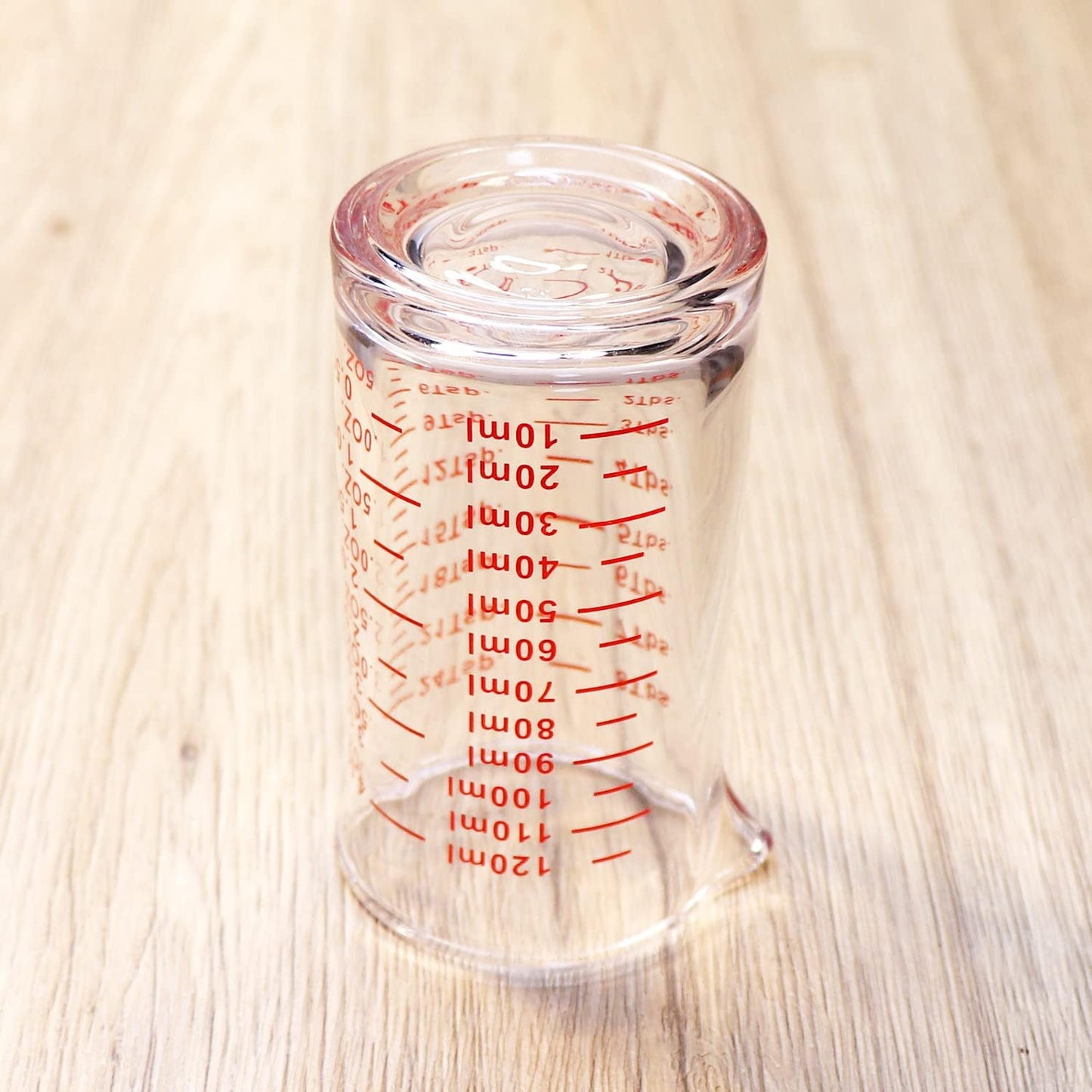 Ackers 4 Oz Glass Measuring Cup,Borosilicate Shot Glass with V-Shaped Spout(Pack of 2)