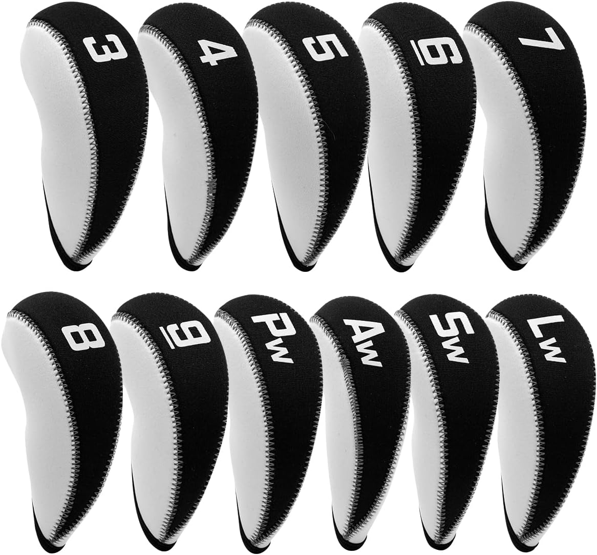 Golf Iron Covers for Golf Clubs Neoprene Golf Iron Cover Set 11pcs/10pcs Golf Iron Headcovers Golf Club Head Covers Fit All Brands