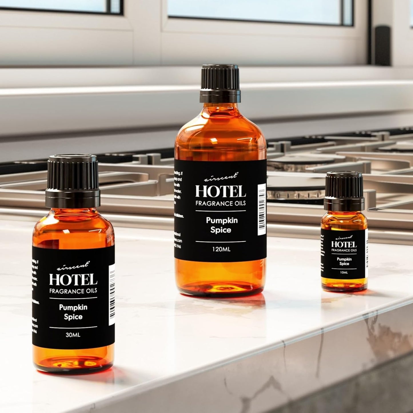 AirScent Pumpkin Spice Diffuser Oil - Pumpkin Spice Essential Oil Blend for Ultrasonic and Waterless Diffusers and Crafting - 30 mL, 1 fl oz Glass Dropper Bottle - Fall Scents