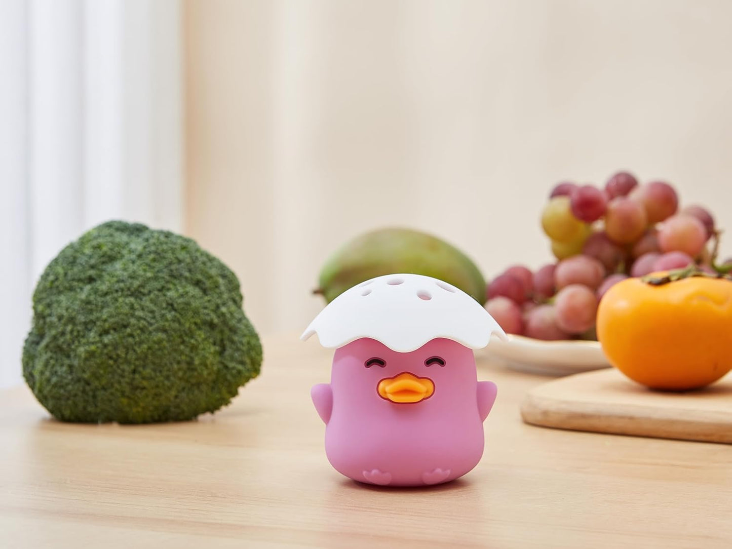 Duck Refrigerator Baking Soda Deodorizer Holder, Odor Absorber and Eliminator, Can Absorb Odor, Food Grade (Purple)