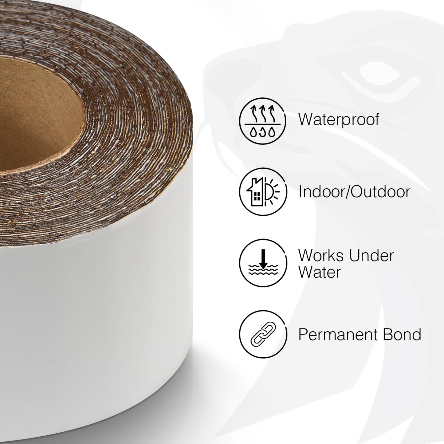 White RV Roof Sealant Tape, 2" x 50' Waterproof Repair Seal Tape – Extra Thick, UV-Resistant, Weatherproof Patch for Permanent Leak Sealing on RVs, Trailers, and Mobile Homes