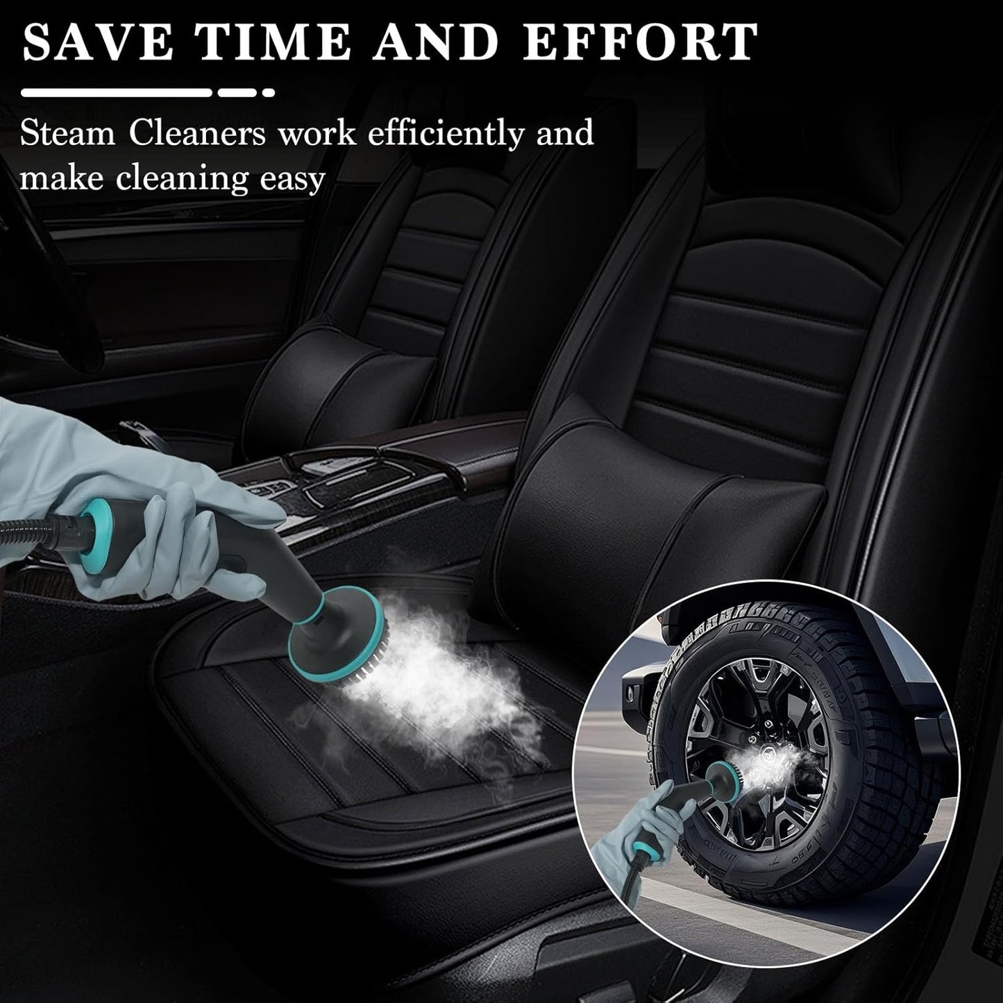 Steam Cleaner,15s Heat-Up 42.27oz Tank,2500w Handheld Steam Cleaner for Home with 15 pcs Accessories,Portable Steamer for Cleaning,kitchens,Grease,bathrooms,Grout,Tile,Bed Bugs,Floor,Couch and Car