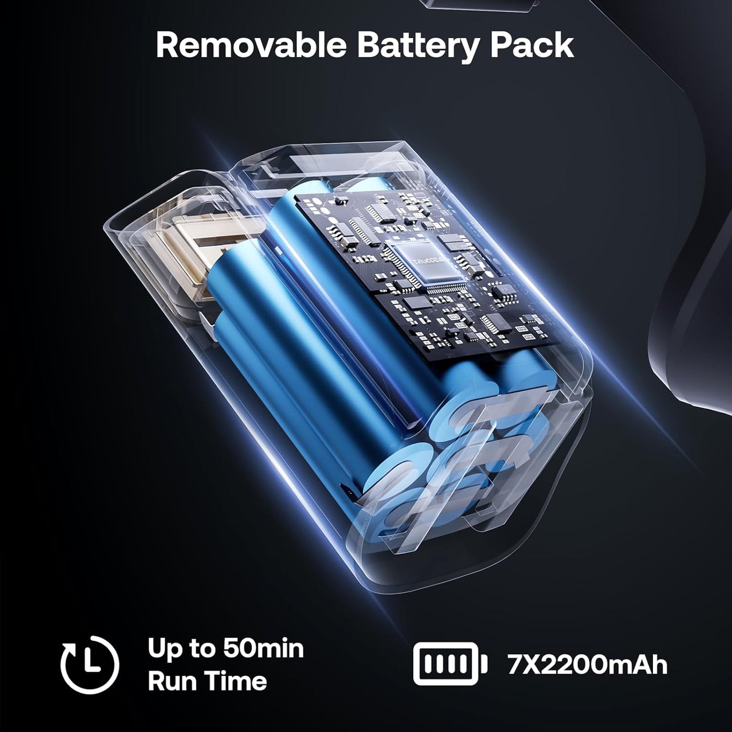 Trucozie Cordless Vacuum Cleaner with Self-Standing, 50 mins Runtime Lightweight Stick Vacuum with Powerful Suction, Anti-Tangle Wireless Vacuum Versatile for Hard Floor/Carpet/Pet Hair, Gold