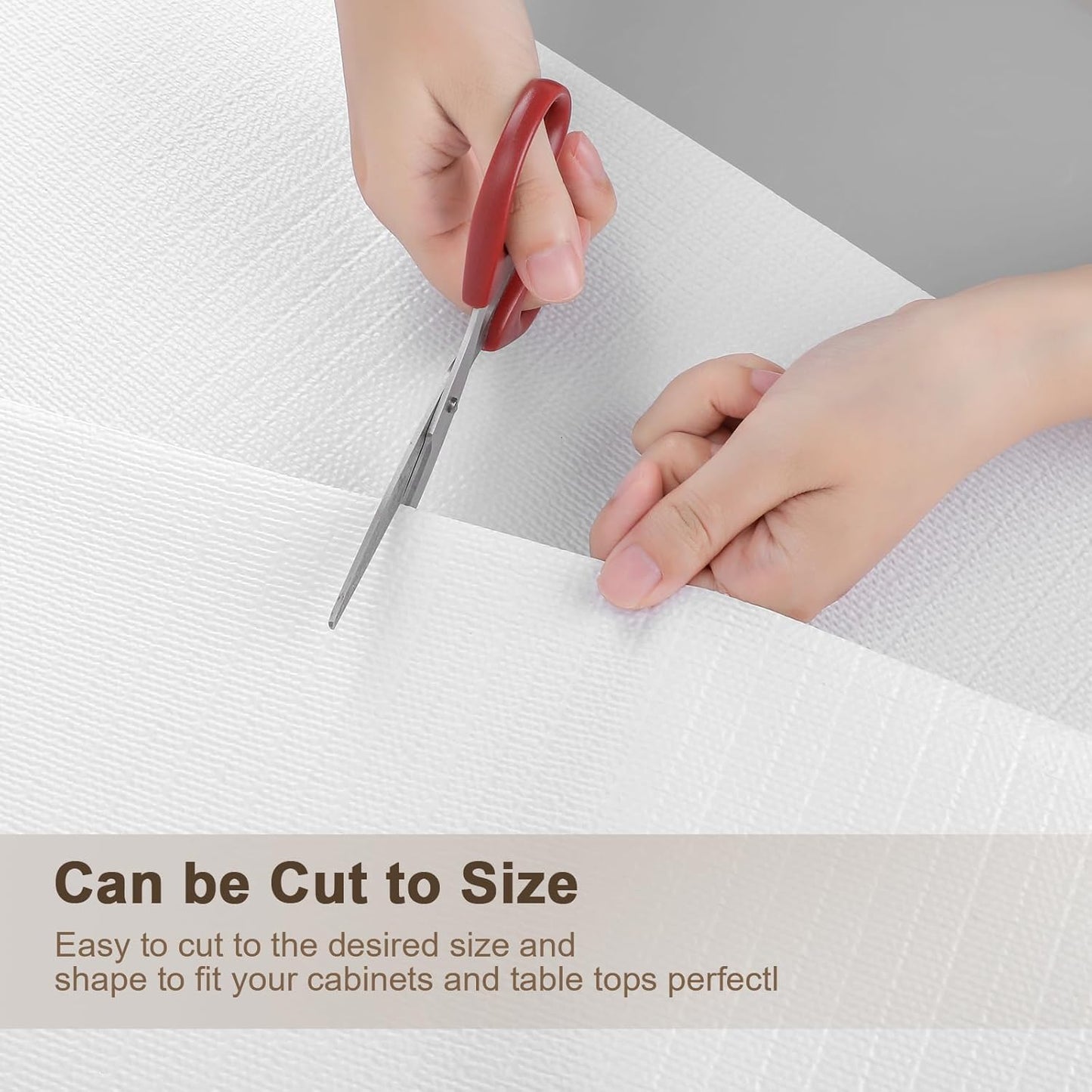 OcePor Non-Adhesive Drawer and Shelf Liner 17.5IN x 30FT，Non Slip Cabinet and Cupboard Liner, Kitchen Cabinet Liners for Shelves, Waterproof Drawer Shelf Liners for Cabinets/Bathroom Cupboard, White