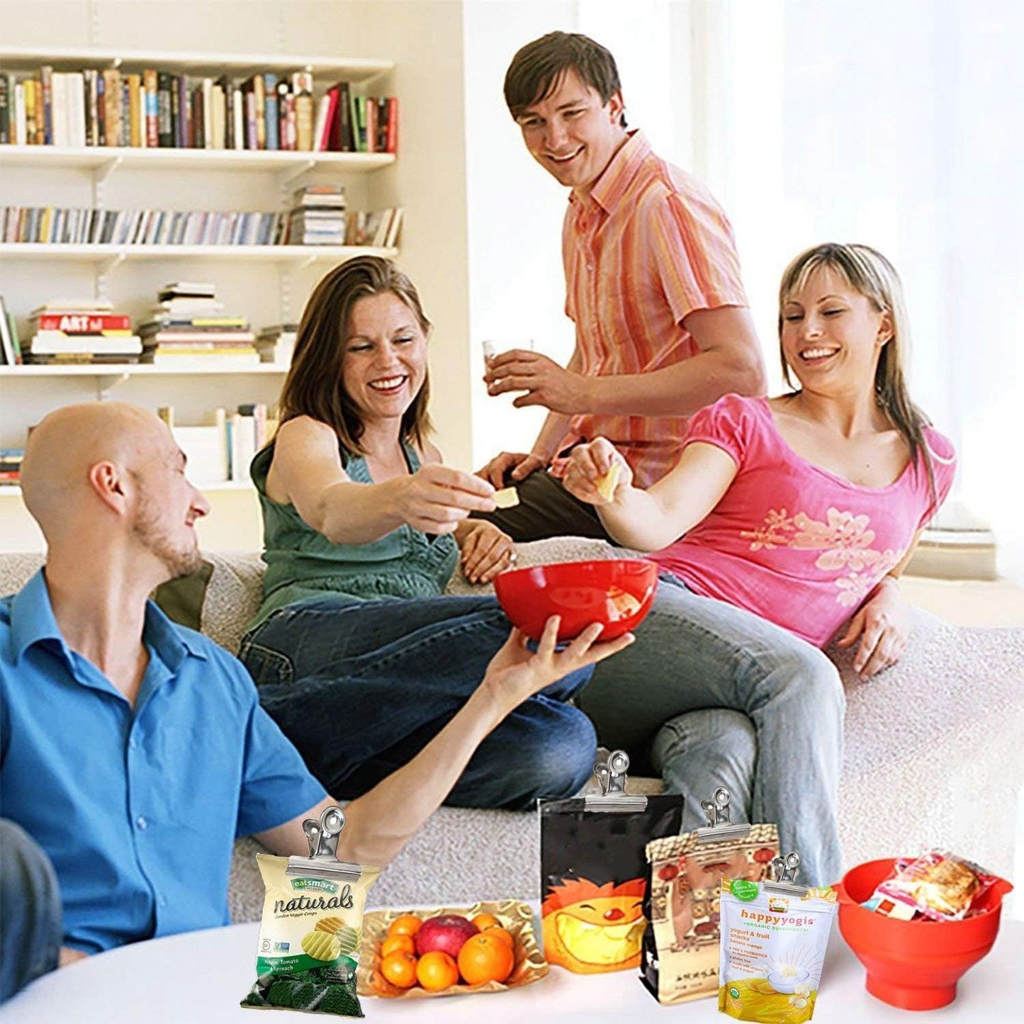 18 Pack Stainless Steel Chip Bag Clips Heavy Duty Food Bags Clamp Clips for Kitchen Office School (3In)