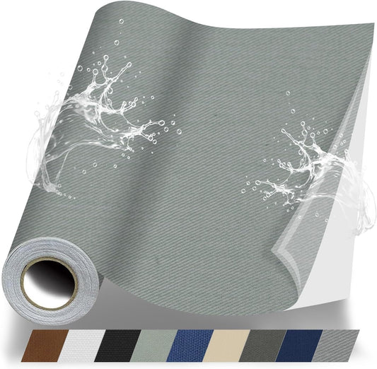 Fabric Repair Patches, 35X79 Inch Canvas Self-Adhesive Fabric Patches Tape Durable, DIY Large Canvas Repair for Sofa, Couches, Furniture, Chair, Clothing （35X79 Inch, Medium Grey）