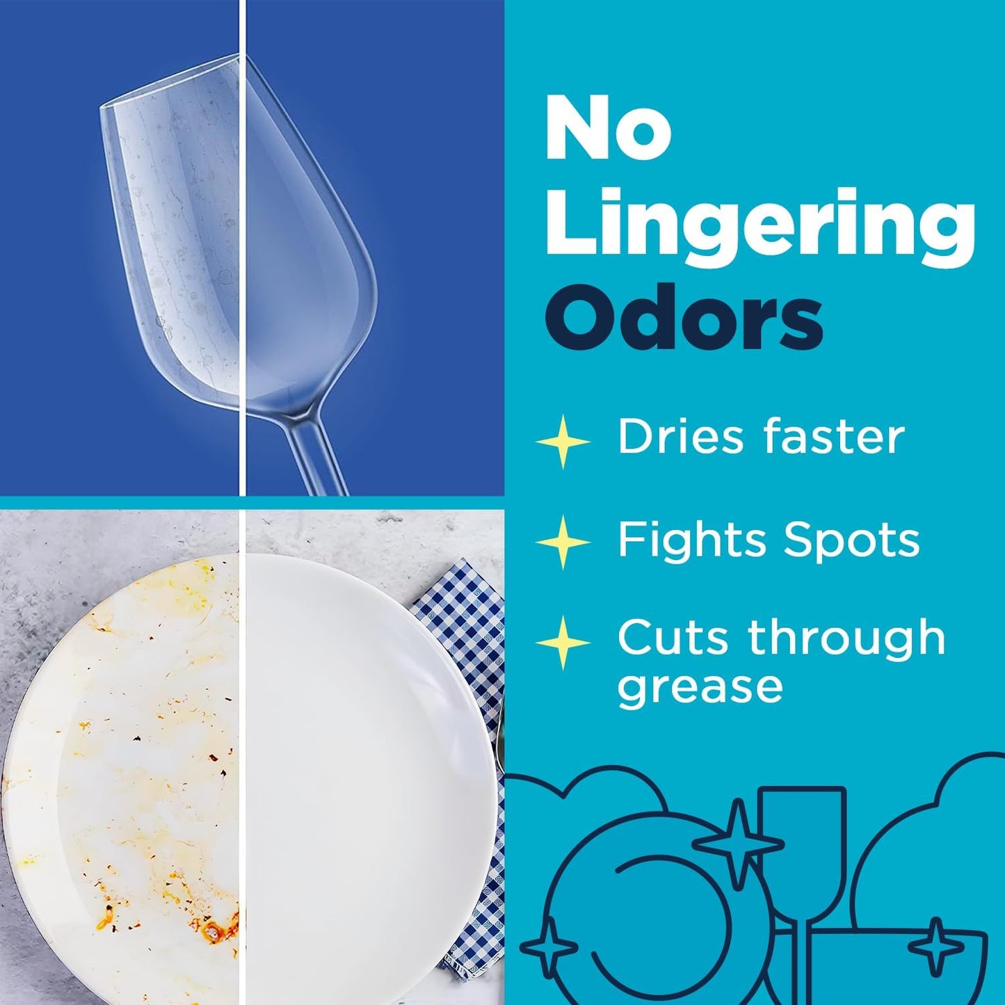 Nature Clean All Natural Dishwasher Pods, Plant-Based Non-Toxic Dishwasher Detergent Pods, Tough on Grease, Unscented Fragrance-free, 60 Count, Pack of 4