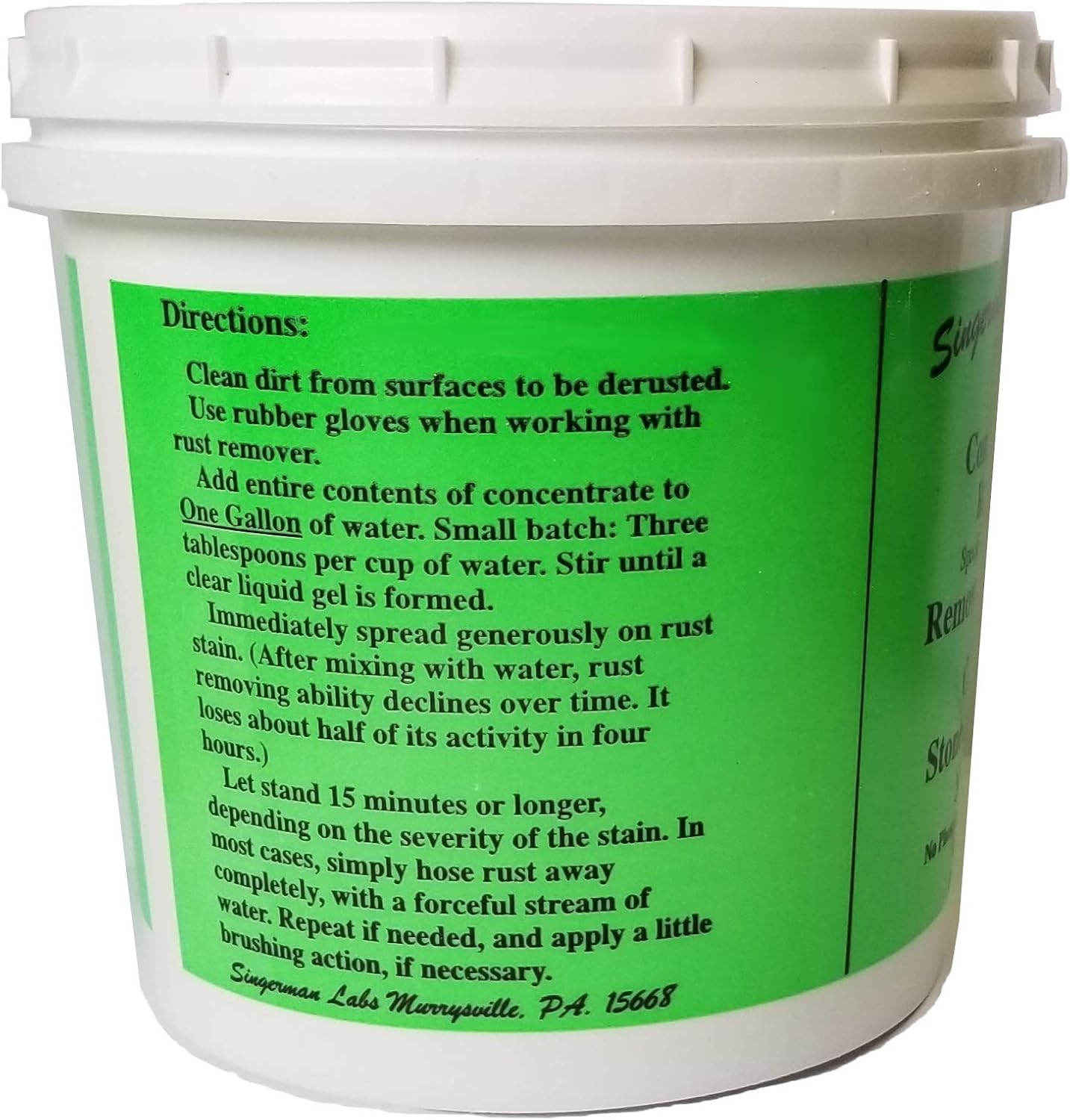 Rust Remover for Concrete (Case of 3 makes 3 gallons)