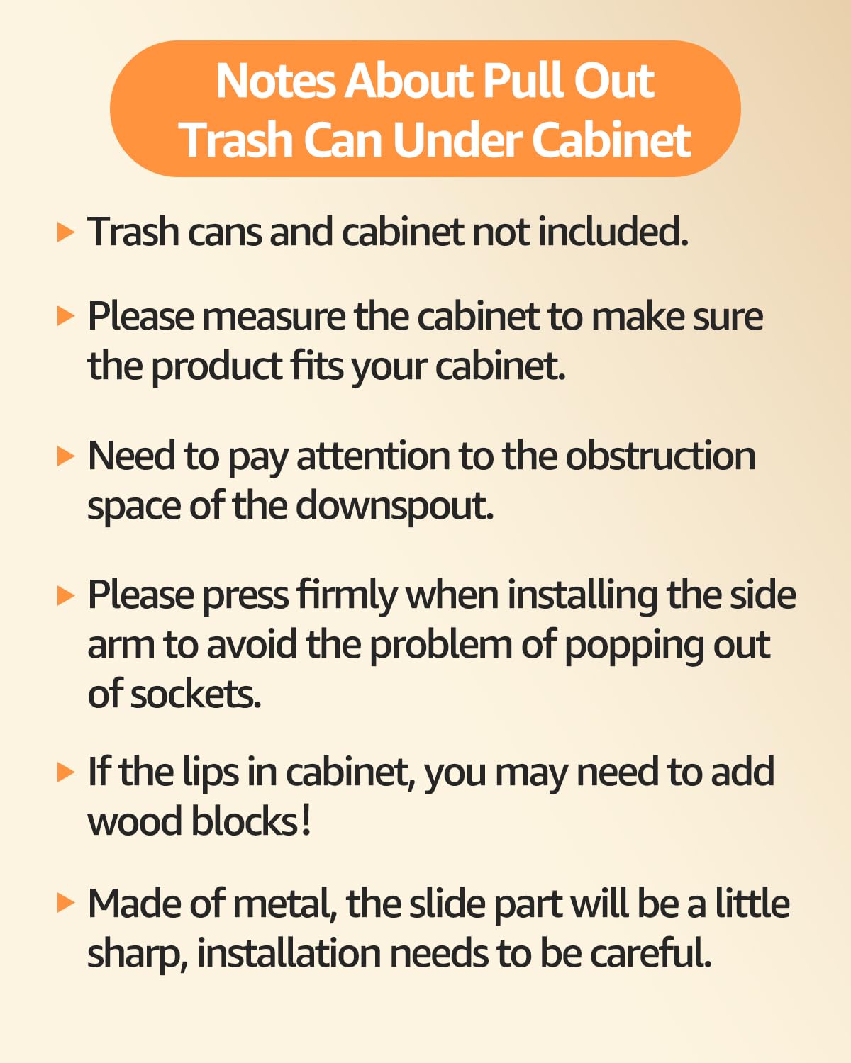 Double 37 Quart Pull Out Trash Can Under Cabinet, Under Sink Trash Rack, 70 Liter Total Capacity, Cabinet Trash Pull Out Kit, Trash Bin Not Included
