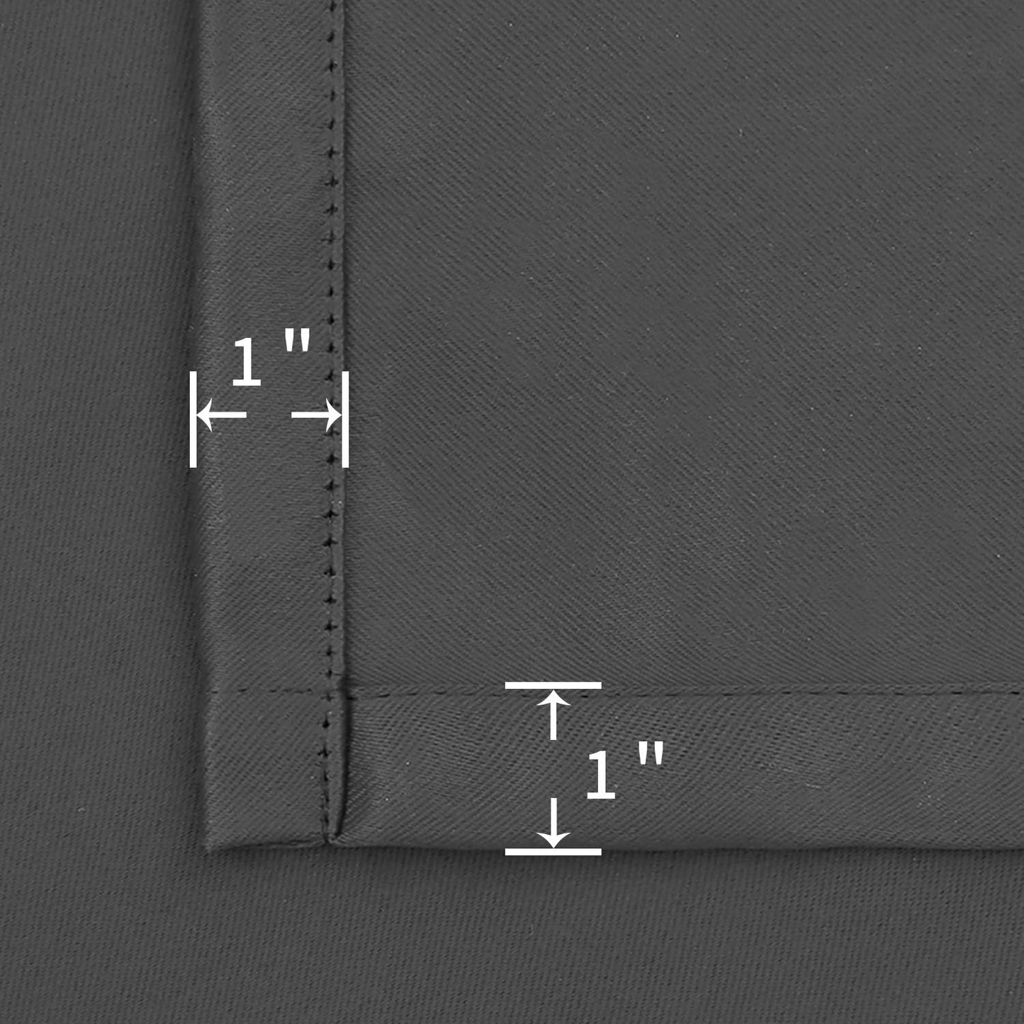 BGment Short Blackout Curtains for Bedroom - Rod Pocket Thermal Insulated Room Darkening Curtain for Kitchen, 52 x 45 Inch, 2 Panels, Dark Grey