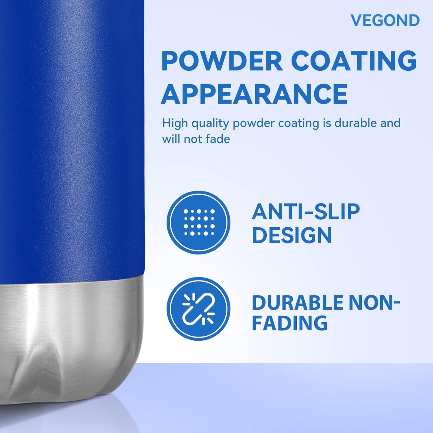 VEGOND 17oz Stainless Steel Water Bottles Bulk, Reusable Metal Sports Water Bottle Keeps Drink Hot and Cold, BPA Free Double Wall Vacuum Cola Shape Insulated Water Bottles for Camping Gym, 4 Pack