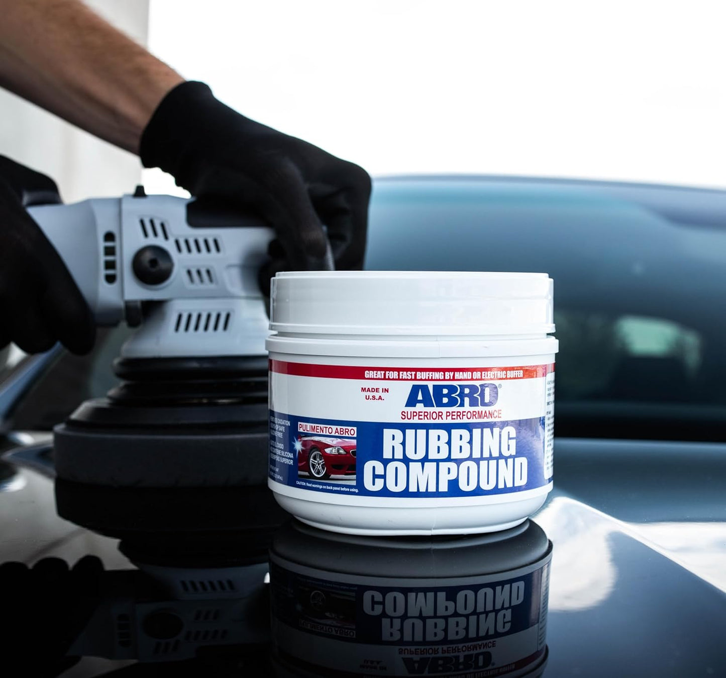 ABRO Superior Performance Rubbing Compound, 32 oz., Buffing Compound for Oxidized Finishes, Smooth, Reflect, Clean