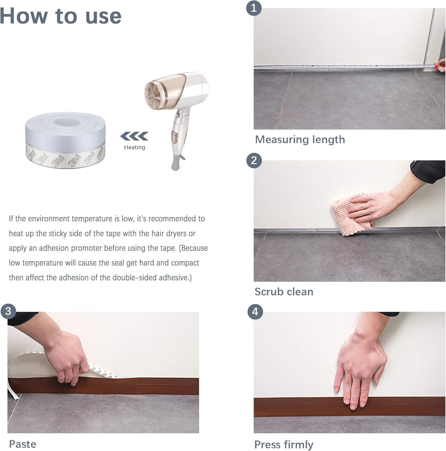 TAROSE Weather Stripping, Silicone Door Seal Strip Door, Window, Transparent 16 Feet Long (Width 25mm)