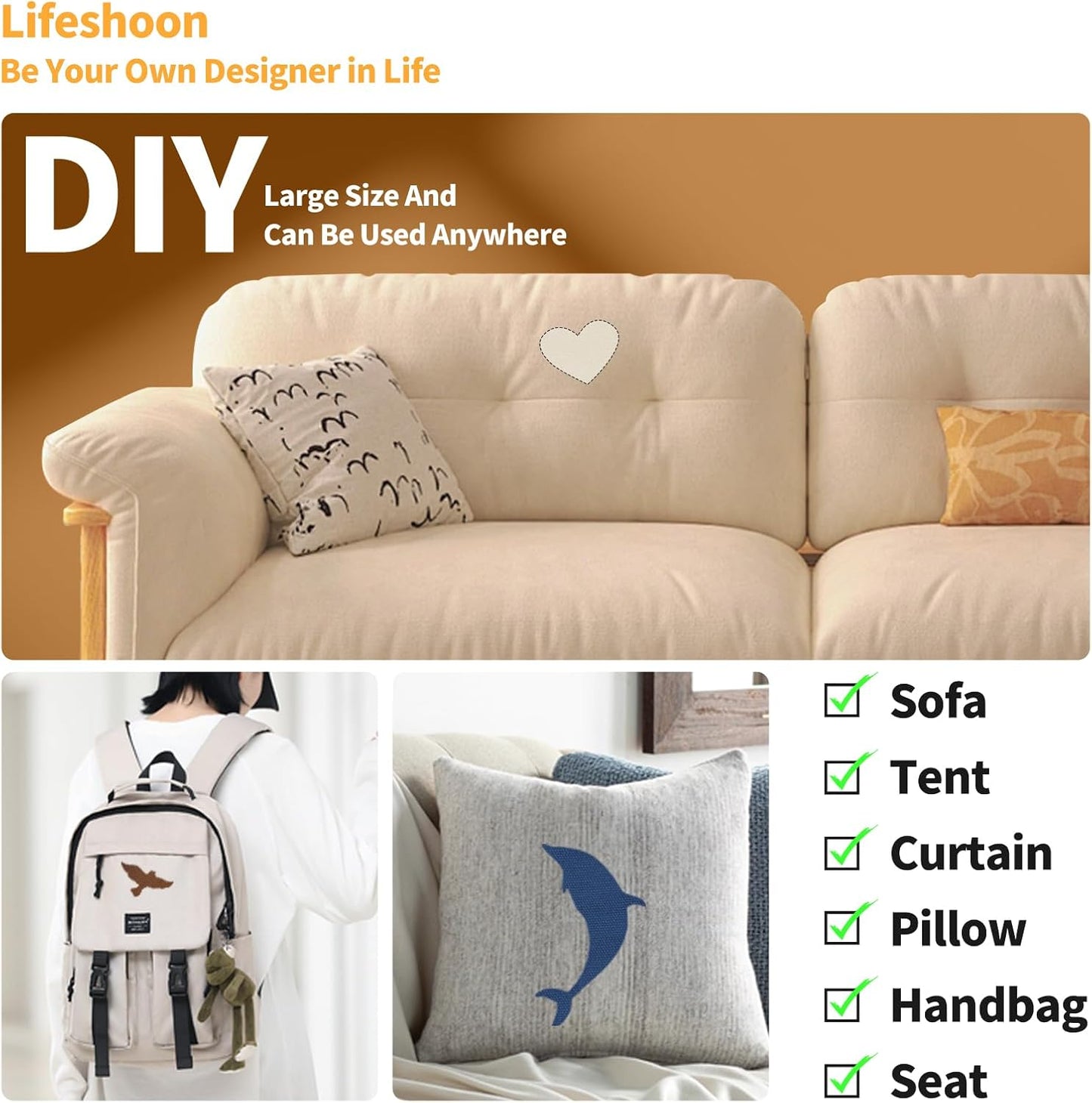 Fabric Repair Patches, 35X79 Inch Canvas Self-Adhesive Fabric Patches Tape Durable, DIY Large Canvas Repair for Sofa, Couches, Furniture, Chair, Clothing （35X79 Inch, Dark Grey）