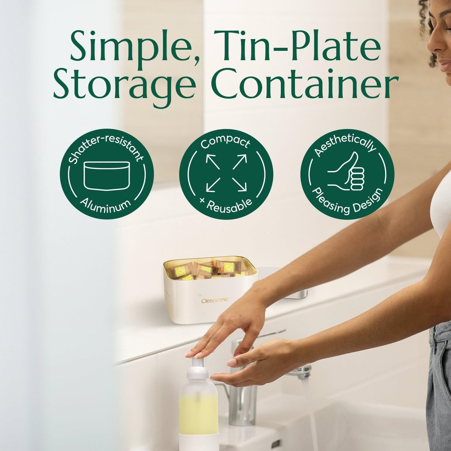 Cleanomic Oxy Booster Tablets (Whites) and Tablet Tin Bundle