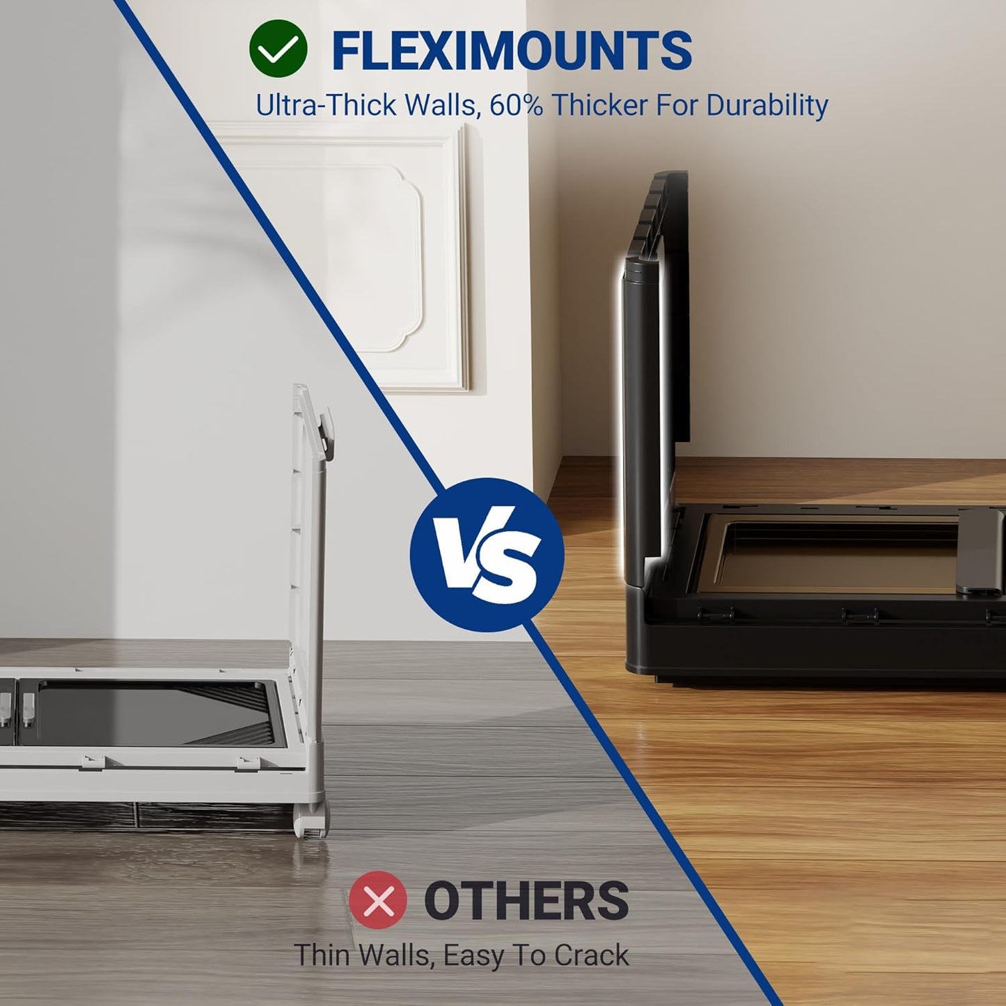 FLEXIMOUNTS 110 QT Stackable Storage Bins With Lids, Collapsible Plastic Storage Bins With Doors and Built-in Wheels For Home Dorm Closet Organizers and Storage, 3 Pack Cubes, Black