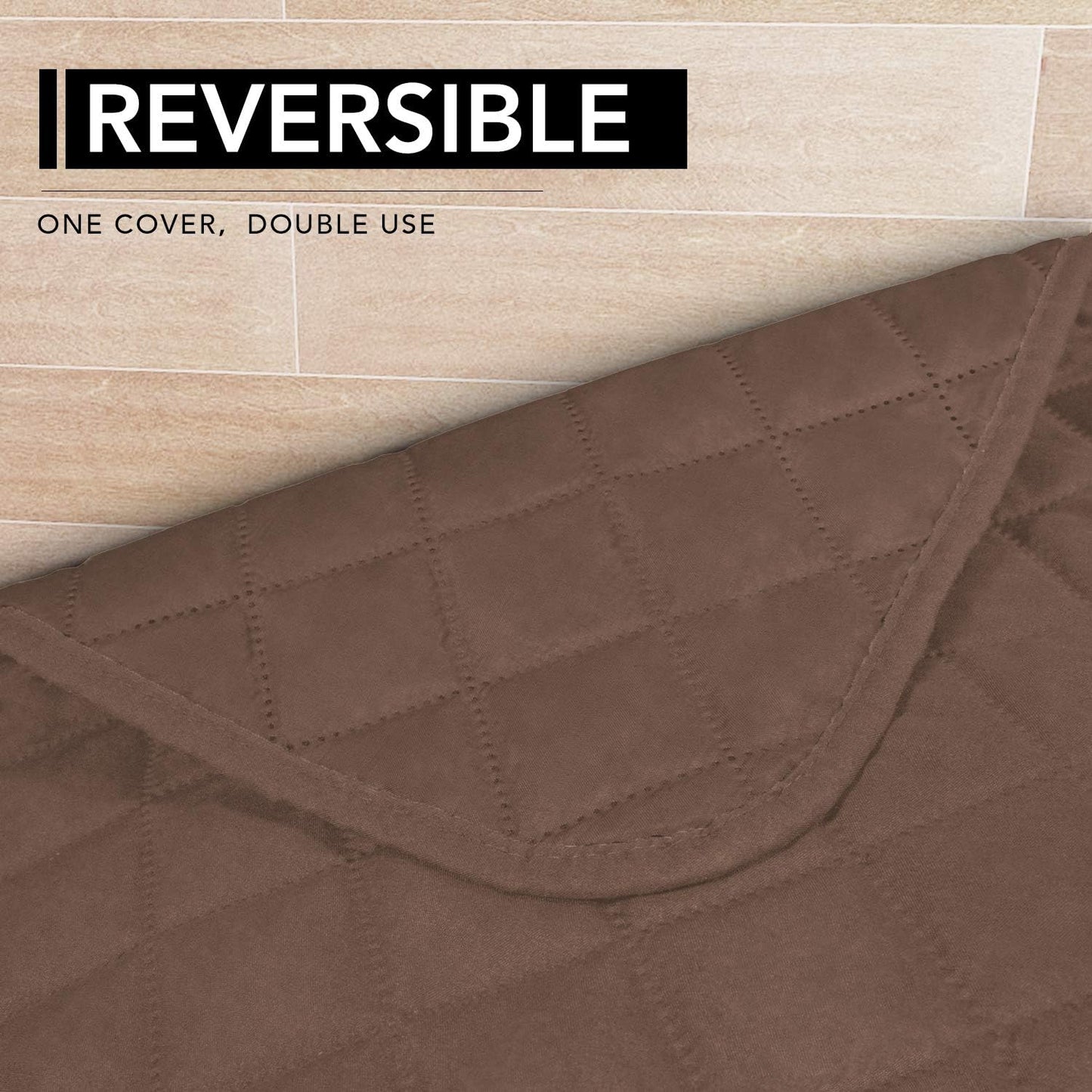 Easy-Going Sectional Couch Covers for Dogs L Shape Sofa Cover Reversible Sofa Slipcover Chaise Lounge Cover Furniture Protector Cover for Pets Dog Cat (42 x 52 inches, Brown/Brown)