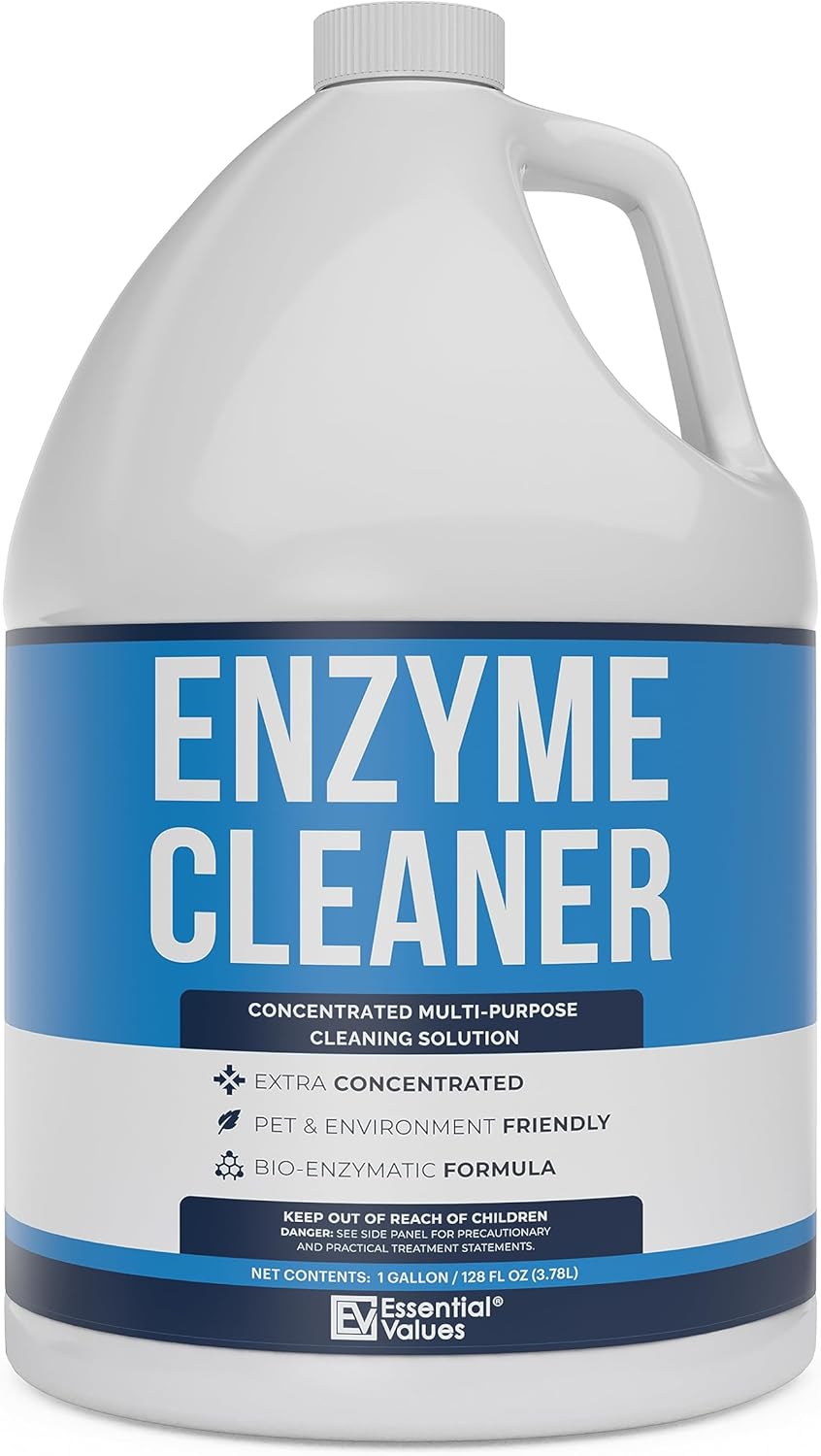 Enzyme Cleaner (1 Gallon / 128 Fl OZ), Drain Cleaner, Made in USA – Multi-Purpose Solution- Stop Odors in its Tracks | Odor Eliminator, Stain Remover, General Cleaning – for Residential & Commercial