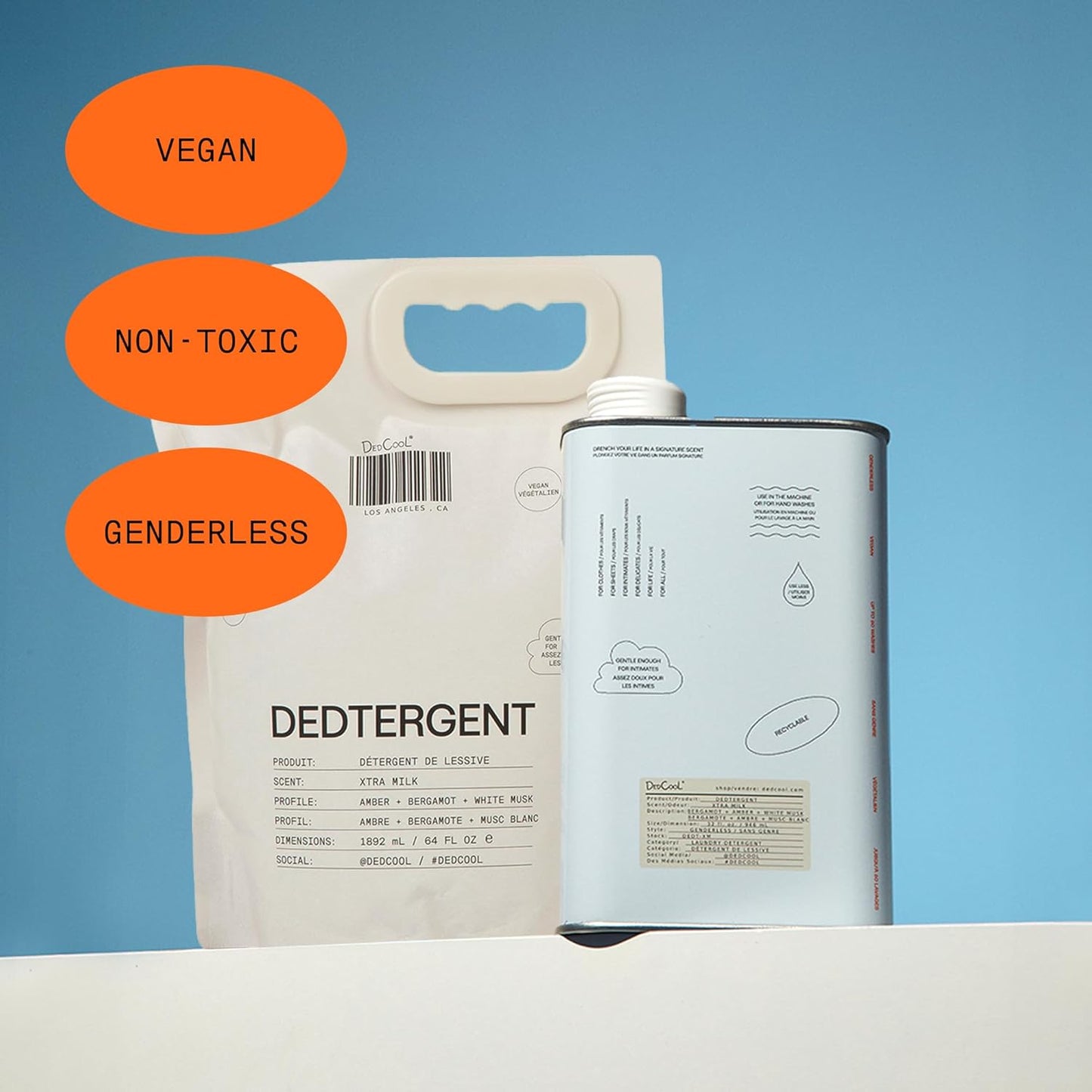 DedCool Liquid Laundry Dedtergent | 01 Taunt | Luxurious Long-Lasting Signature Scent Detergent | Effective Stain Removal | Infused with Natural Essential Oils | Non-Toxic | 120 Washes | 64 fl oz