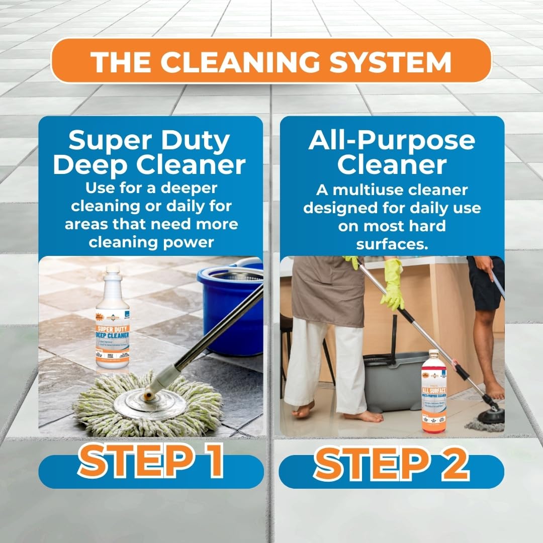 Multi-Surface Cleaning With Grout Paint Pen White - Deep Clean, Restore and Maintain with this Bundle-Bathroom Walls, Kitchen Tile & Shower Grout & Floor Cleaning - 1 Quart