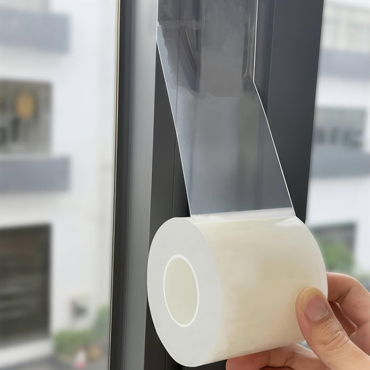 Window Weather Sealing Tape 3 in x 105 FT Weather Stripping Weatherproof Draft Stopper Clear Window Insulation Tape for Doors Windows Garages RVs Energy Saving Kit (3 in X 105 FEET)