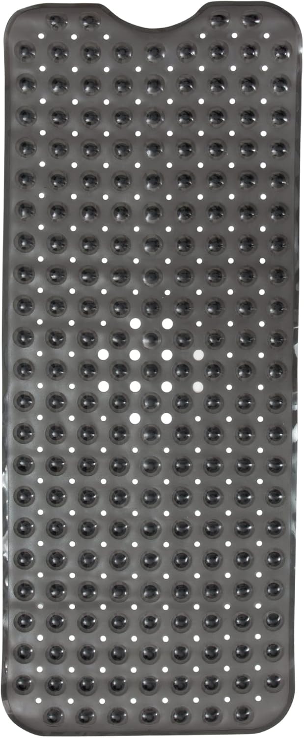 ENKOSI Bath Mat - Large Non Slip Bathtub & Shower Mat - Extra Long 40 x 16 Inch Bathroom Mats for Tub Nonslip Anti Slip Bathmats (40x16 Charcoal 1-Pack)