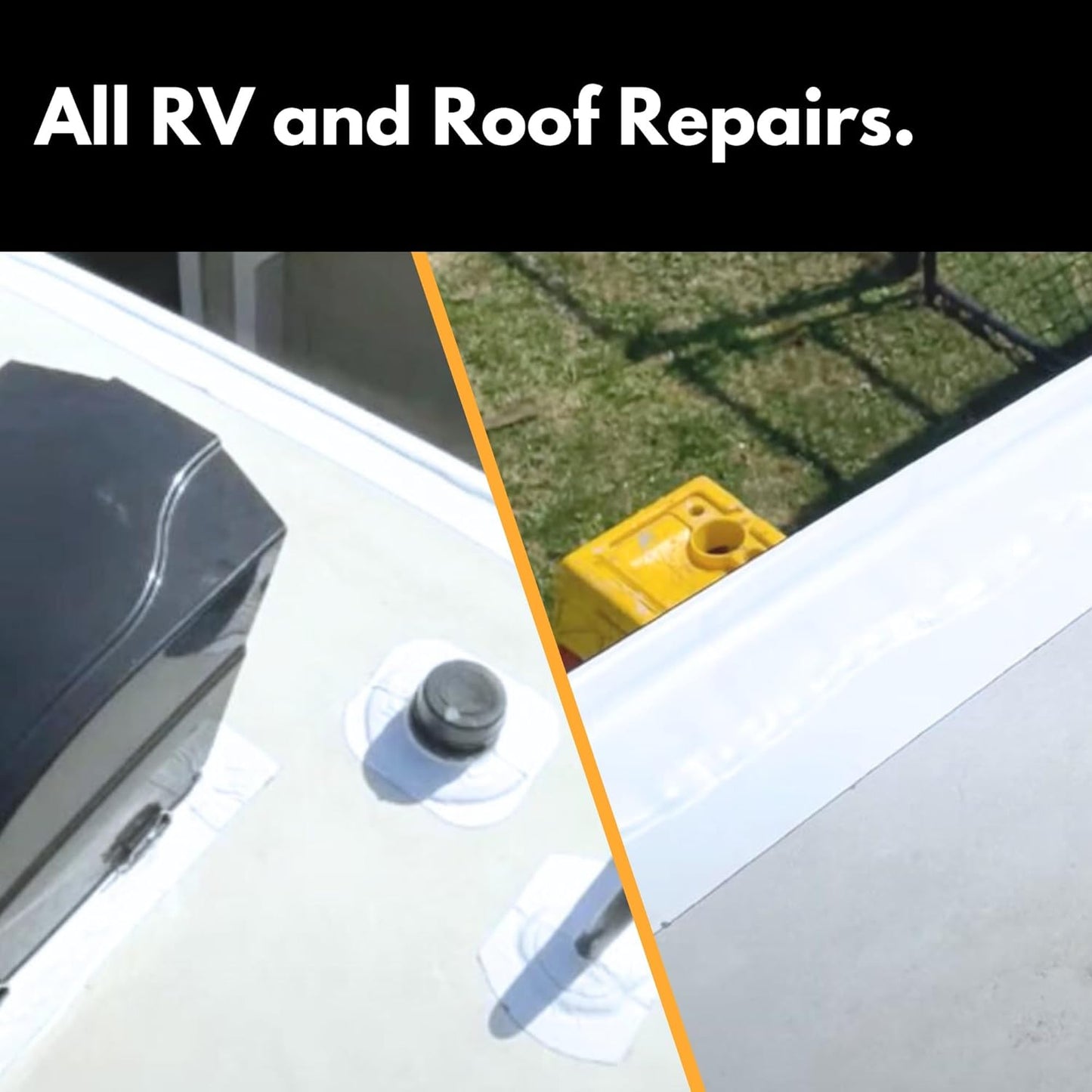 HSS RV Sealant Tape with MicroSealant - Waterproof Commercial Roofing Tape for Roof and RV Repair - UV- & Weatherproof - White - 4 inch x 25 ft.