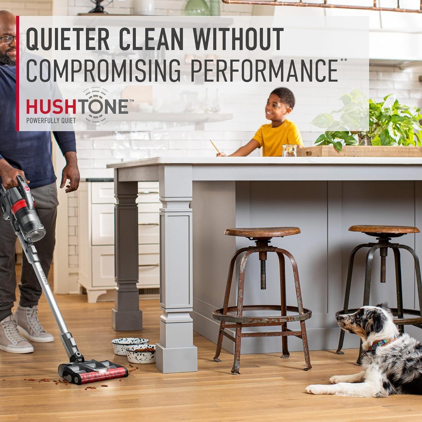 Hoover ONEPWR WindTunnel Emerge Pet Cordless Stick Vacuum Cleaner, Lightweight Stick Vac, Powerful and Quiet Cleaning, Self Standing, No Wall Mount Required, Cordless Vacuum Cleaners for Home Use