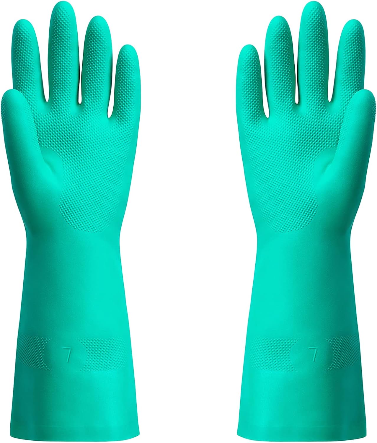 ThxToms Chemical Resistant Nitrile Gloves, Resist Household Acid, Alkali, Solvent and Oil, Latex Rubber Free, 1 Pair Small