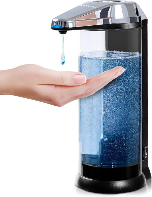 Secura 17Oz Automatic Liquid Soap Dispenser, Touchless Battery Operated Hand Soap Dispenser with Adjustable Soap Dispensing Volume Control Dial